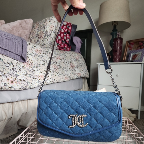 Juicy Couture Blue Quilted Shoulder Bag - Picture 2 of 5